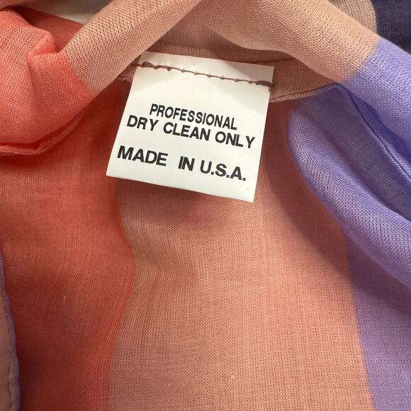 Women's‎ Katharine Kidd Juno Stripe Sheer Blouse Lightweight Feminine Top Small - Picture 5 of 7